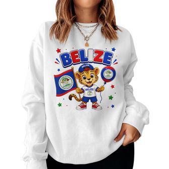 Belize Flag Belize Map Belize For Kids Girls Women Sweatshirt - Thegiftio UK