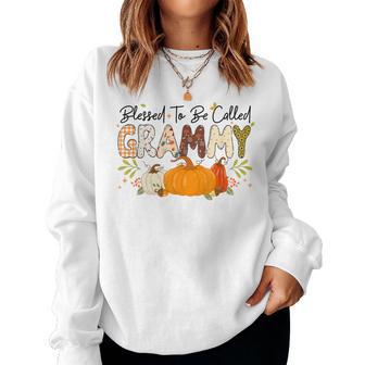 Blessed Grammy Pumpkin Fall Autumn Thanksgiving Mom Women Women Sweatshirt - Thegiftio UK