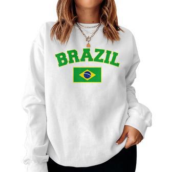 Brazil For Brazilian Boys Girls And Kids Brasil Flag Day Women Sweatshirt - Thegiftio UK