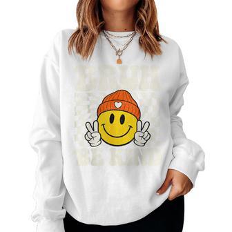 Bruh Be Kind Anti-Bullying Unity Day Kindness Orange Kids Women Sweatshirt - Thegiftio UK