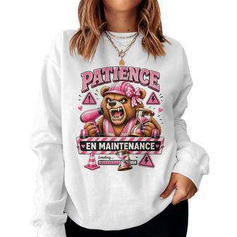Cadeau Patience En Maintenance Humour Original Drôle Sweat-shirt pour femme - Cadeauxyz