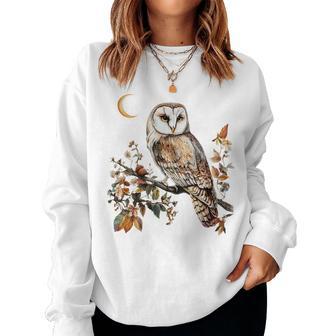 Cottagecore Owl Women Sweatshirt - Thegiftio UK