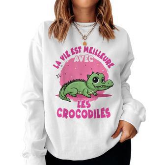 Crocodile Enfant Filleie Meilleure Avec Crocodiles Sweat-shirt pour femme - Cadeauxyz