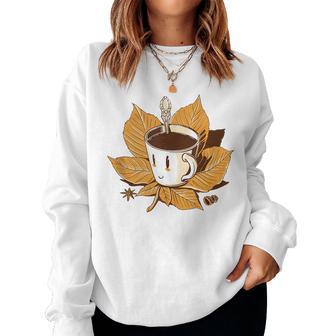De Café Retro Para Hombre Y Diseño De Dibujos Animados In Mangas Sudadera Mujer - Regaloses