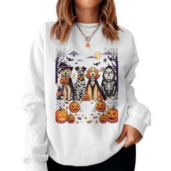 Dogs Dog Pumpkin Ghost Halloween Kids Boys Girls Women Sweatshirt - Thegiftio UK
