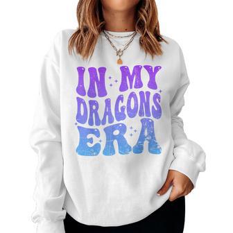 In My Dragons Era Back To School Spirit Game Retro Groovy Women Sweatshirt - Thegiftio UK