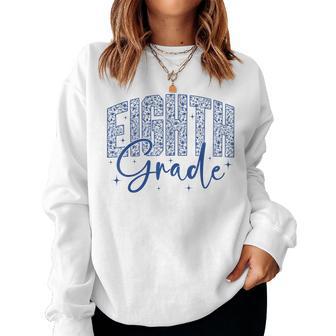 Eighth Grade Floral 8Th Grade Teacher Student Back To School Women Sweatshirt | Seseable UK