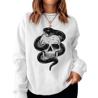 Erpent Et Crâneerpent Tatouage Motard Cadeau Homme Sweat-shirt pour femme - Cadeauxyz