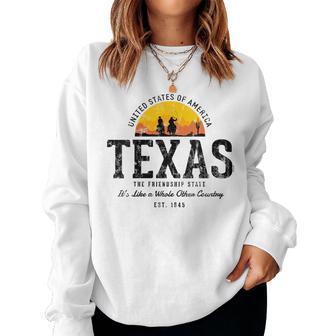 États Unistyle Rétrointage Texas Sweat-shirt pour femme - Cadeauxyz