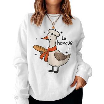 French Goose Le Honque French Meme Geese Duck Lover Women Sweatshirt - Thegiftio UK