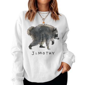 Jimothy Trash Panda Watercolor Women Sweatshirt | Seseable UK