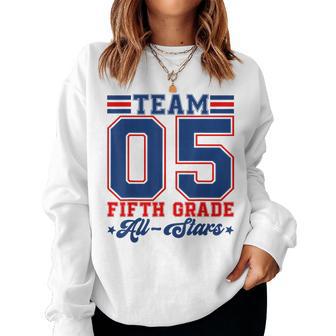 Team 05 Fifth Grade All-Stars First Day Of School Kids Women Sweatshirt - Thegiftio UK
