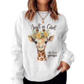 Giraffe Birthday Girl Party Costume Wild African Animals Women Sweatshirt - Thegiftio UK