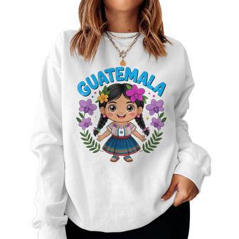 Guatemalan Girl Flag Culture Pride For Girls Kids Women Sweatshirt - Thegiftio UK