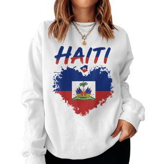 Haiti Haitian Flag Pride Kids Women Sweatshirt - Thegiftio UK