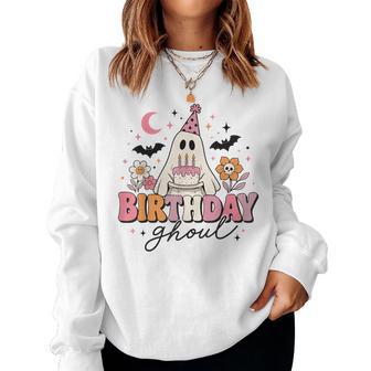 Halloween Birthday Ghoul Cute Ghost Halloween Girls Women Sweatshirt - Thegiftio UK
