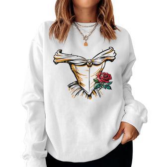 Halloween Princess Gown Rose Dress Costume Girls Kids Women Women Sweatshirt - Thegiftio UK