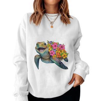 Hawaiian Sea Turtle For N Girls Aloha Hawaii Women Sweatshirt - Thegiftio UK