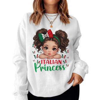 Italian Princess For Girls Italy Flag Girl Kids Toddler Women Sweatshirt - Thegiftio UK