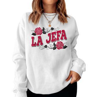 La Jefa Divertido Español El Jefa Latina Mamáeñora Jefa In Mangas Sudadera Mujer - Regaloses