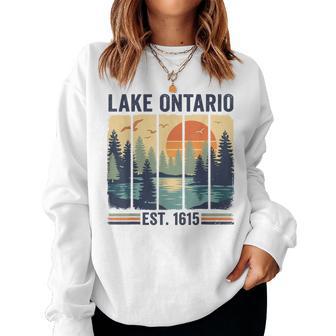 Lake Ontario Est 1615 Great Lakes Women Women Sweatshirt - Thegiftio UK