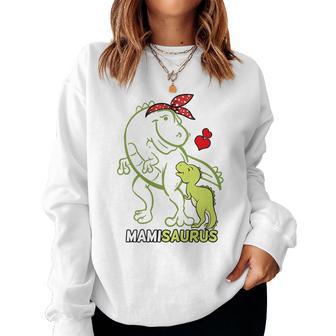 Mamisaurus Mami Dinosaure Bébé Mamie Fête Des Mères Haut De Gamme Sweat-shirt pour femme - Cadeauxyz