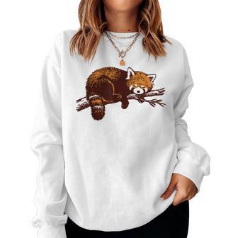 Motif Mignon Animalauvage Amoureux De Panda Rouge Sweat-shirt pour femme - Cadeauxyz
