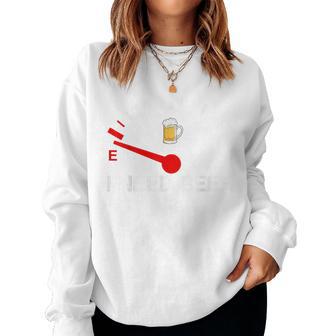 I Need A Beer おもしろ飲料燃料走行距離計 I Need Beer レディーススウェットシャツ - Kawaiitshirt