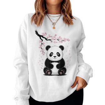 Ours Panda Mignon Et Fleurs De Cerisier Sweat-shirt pour femme - Cadeauxyz