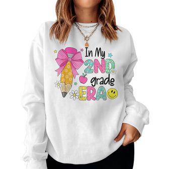 In My Second Grade Era Back To School Groovy Teachers Girls Women Sweatshirt | Seseable UK