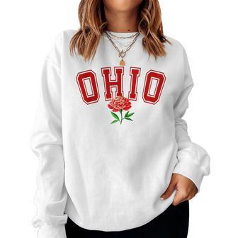 State Of Ohio Flower Women Sweatshirt - Thegiftio UK