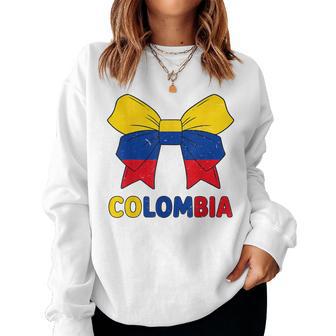 Toddler Colombian Girl Flag Colombia Hispanic Heritage Kids Women Sweatshirt | Seseable UK