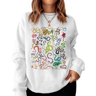 Types Of Snakes Educational Herpetologist Kids Boys Girls Women Sweatshirt - Thegiftio UK