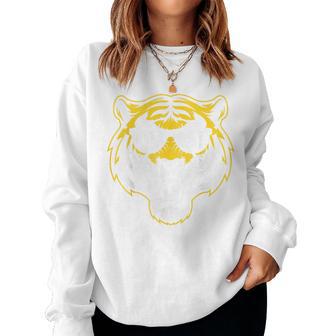 Vintage Tiger Wearing Sunglasses Game Day For Kids Women Sweatshirt | Seseable UK