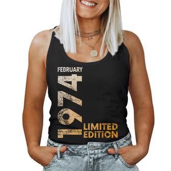 50 Cumpleaños 50 Años Hombre I Febrero 1974 Regalo Camiseta sin mangas para mujer - Regaloses