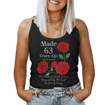 63年前に作られたバラの花 63歳 63歳の誕生日 レディースタンクトップ - Kawaiitshirt