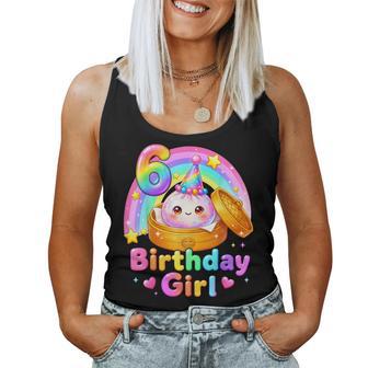 6Th Birthday Girl Dumpling Kawaii Pastel Anime 6 Year Old Women Tank Top | Seseable UK