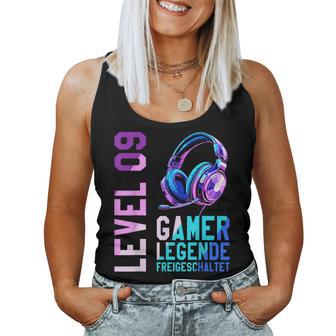 9 Geburtstag Junge Mädchen Gaming Level 9 Jahre Tank Top Frauen - Geschenkecke