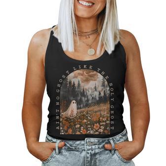 Ain't No Ghost Like The Holy Ghost Floral Forest Halloween Women Tank Top | Seseable UK