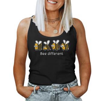 Bee Different Bienen Lustiges Motivationpruch Tank Top Frauen - Geschenkecke