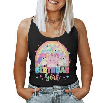 Birthday Girl Cute Squish Birthday Party Matching Women Tank Top | Seseable UK
