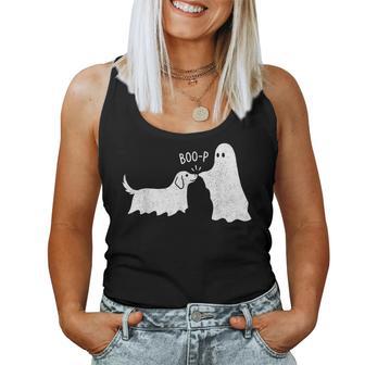 Boo Boo-P Dog Ghost Halloween Dog Lovers Dog Mom Women Tank Top | Seseable UK