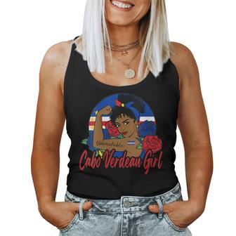 Caboerde Girl Caboerdean Chica Caboerde Bandera Cuello Negro Manga Corta Ajustado Adulto Pequeño Eu 15-165 Regular Mediano Es Chicas Camiseta sin mangas para mujer - Regaloses