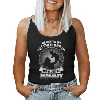 He Calls Me Mommy Christmas Ideas For Mom Women Tank Top | Seseable UK