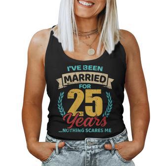 Casados Durante 25 Años 25 Aniversario De Boda Cuello Camiseta sin mangas para mujer - Regaloses