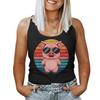 Cerdo Retro En Gafas Deol Estilointage Para Hombres Es Y Niños Camiseta sin mangas para mujer - Regaloses