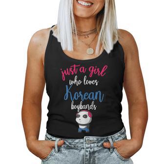 Chica Que Ama A Los Chicos Coreanos K-Pop Corea Pop Music Panda Camiseta sin mangas para mujer - Regaloses