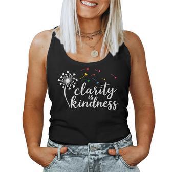 Clarity Is Kindness Dandelion Script Floral Positivity Women Women Tank Top | Seseable UK