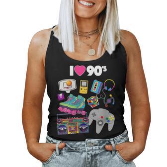 Cool I Heart Love Los Años 90 Cuello Camiseta sin mangas para mujer - Regaloses