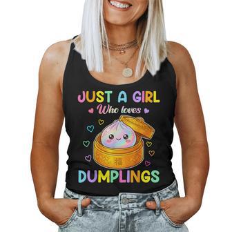 Cute Dumpling Kawaii Anime Just A Girl Who Loves Dumplings Women Tank Top | Seseable UK